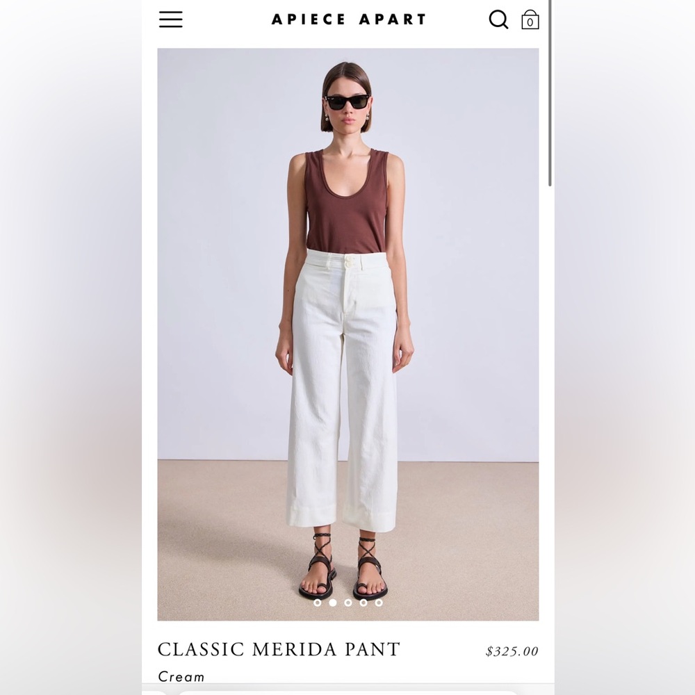 NWT Apiece Apart CLASSIC MERIDA PANT